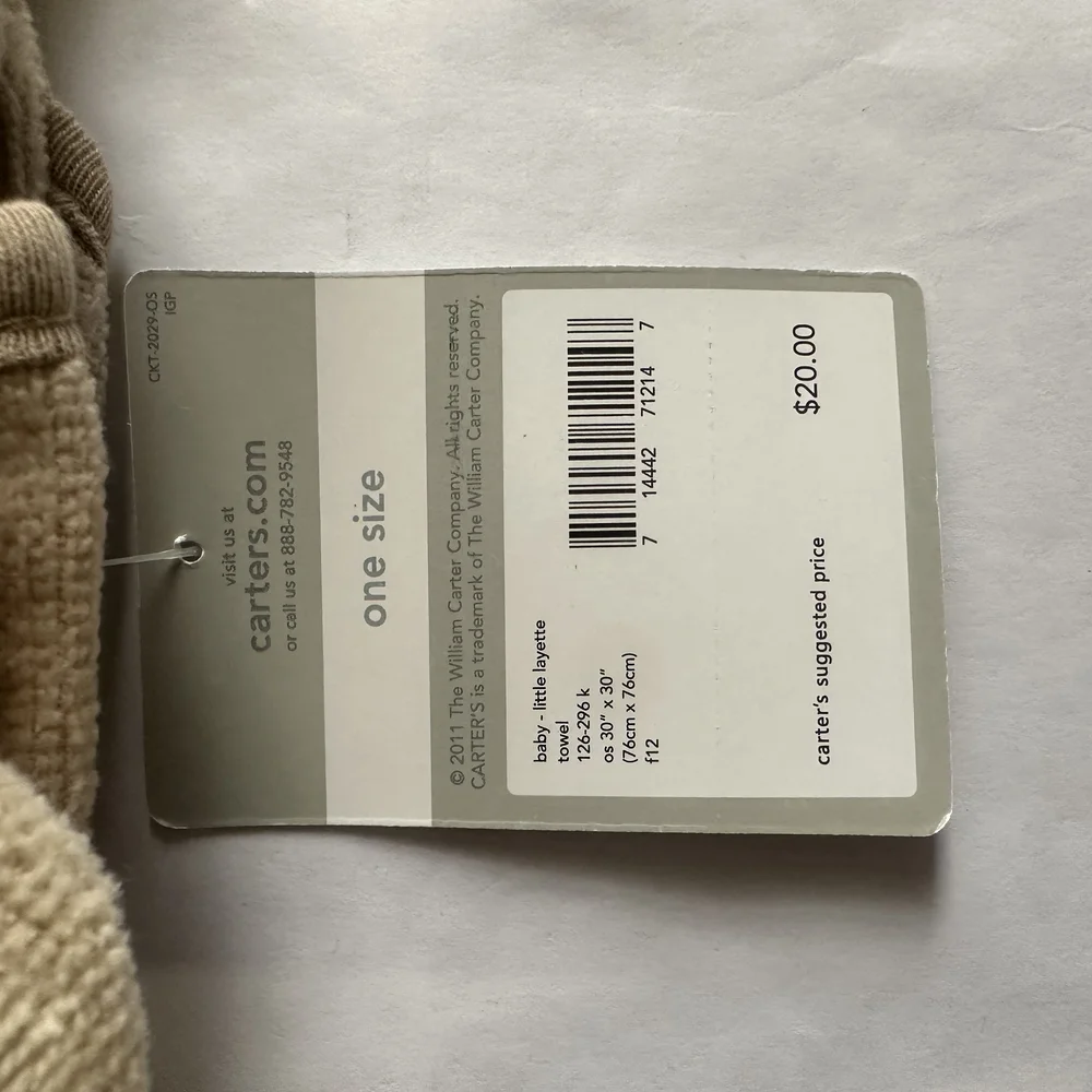 Carter's Little Layette Baby Hooded Towel